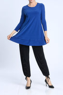 IC Collection Solid Round Neck Tunic-IC-1484T