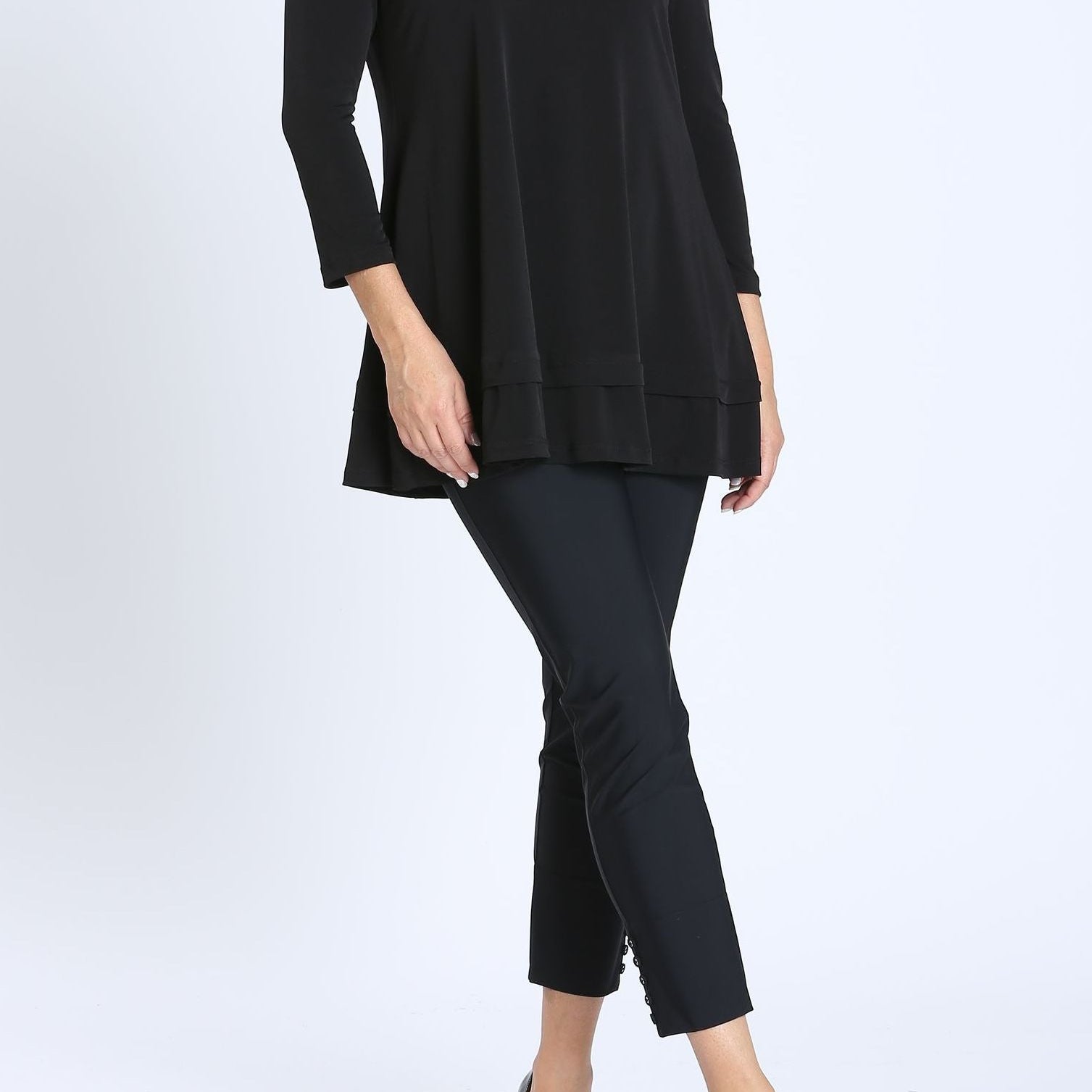 IC Collection Solid Round Neck Tunic-IC-1484T