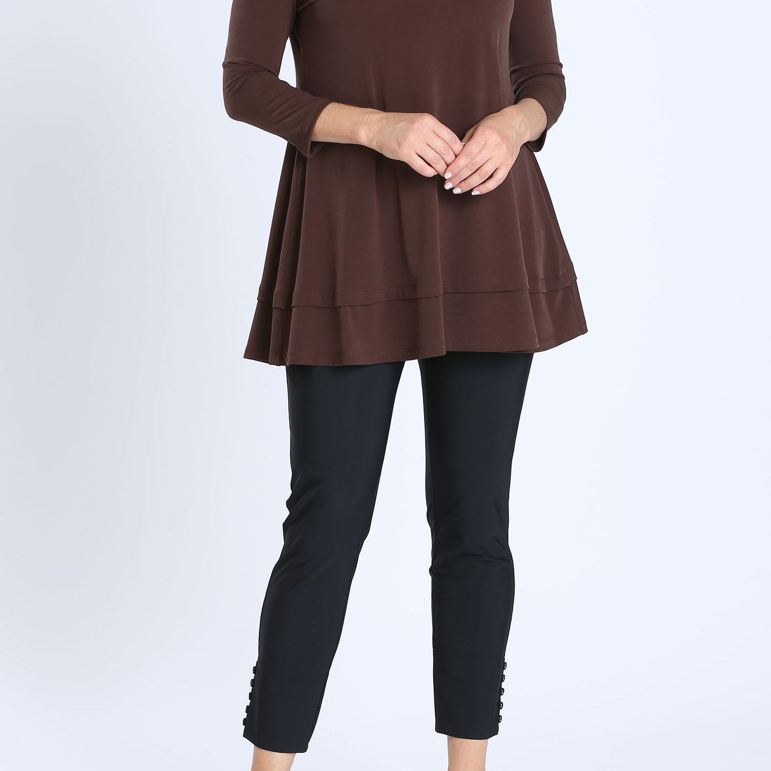 IC Collection Solid Round Neck Tunic-IC-1484T