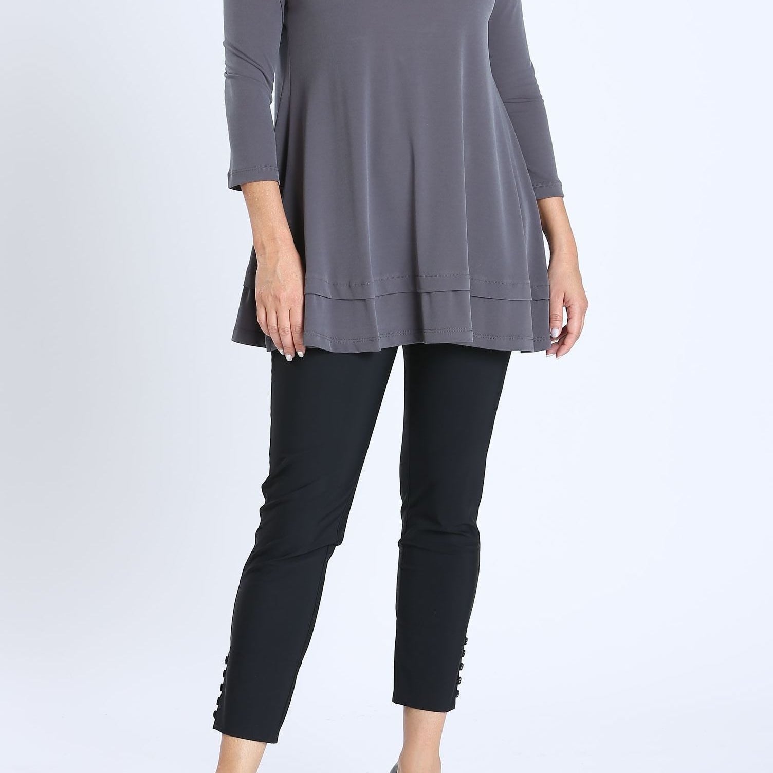 IC Collection Solid Round Neck Tunic-IC-1484T