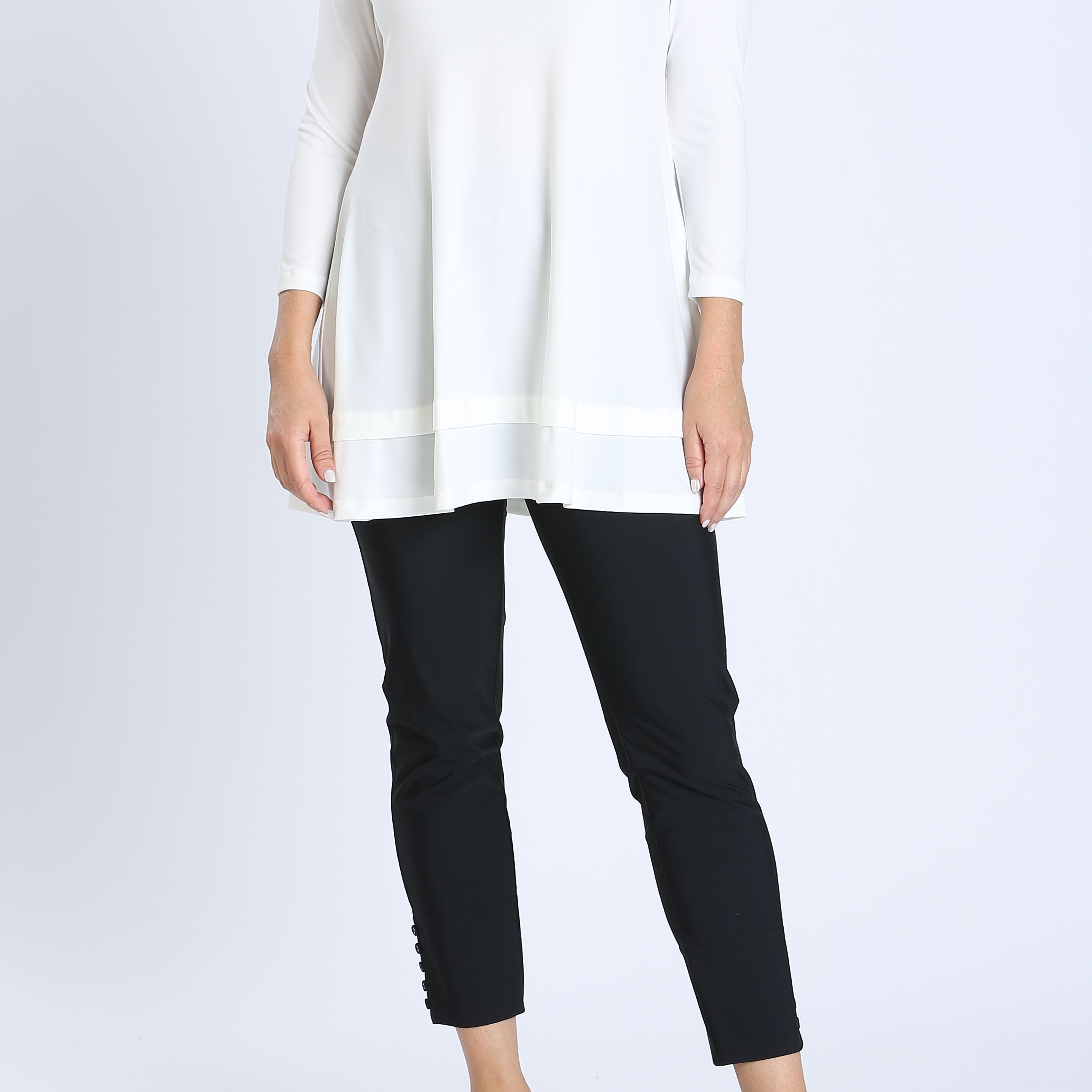 IC Collection Solid Round Neck Tunic-IC-1484T