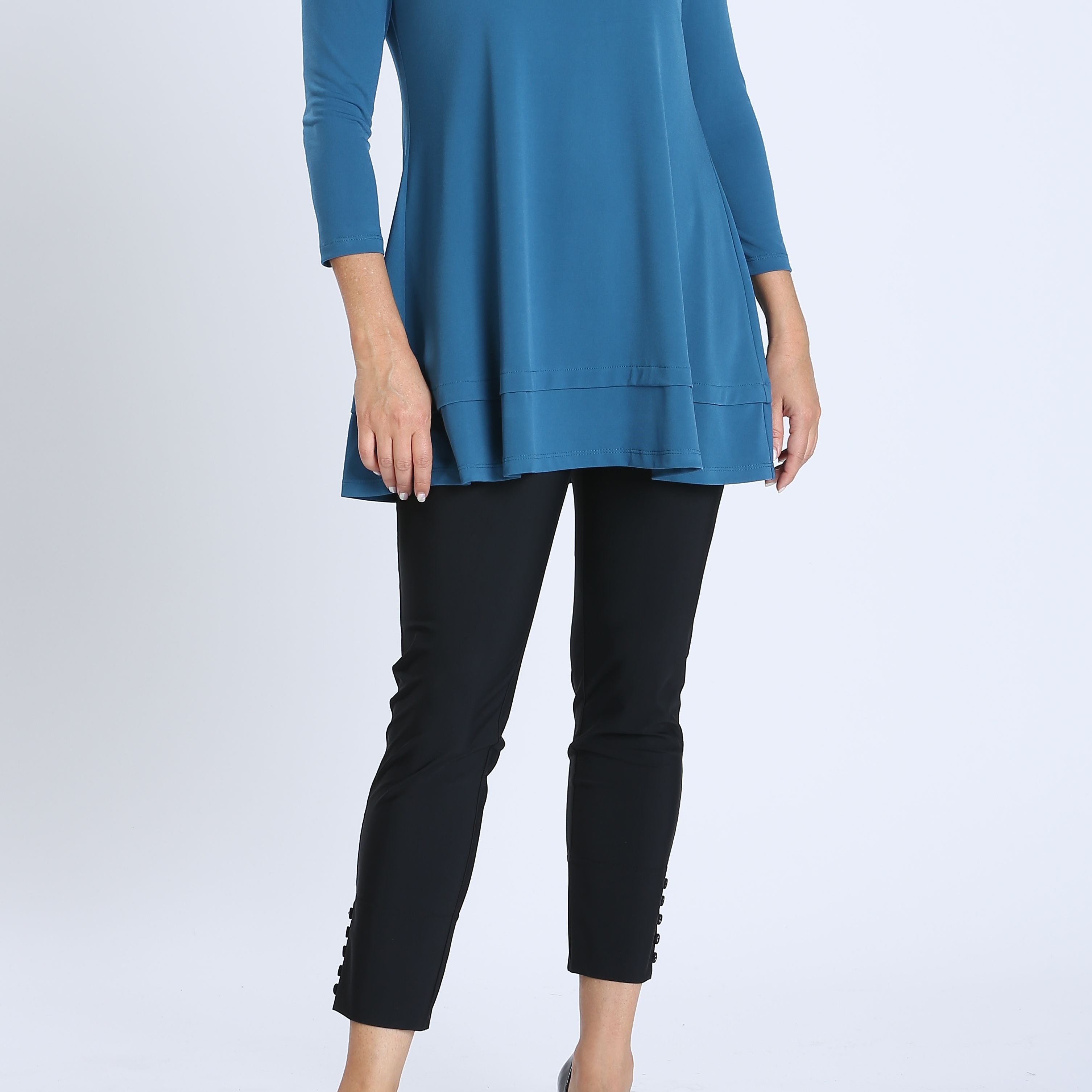 IC Collection Solid Round Neck Tunic-IC-1484T