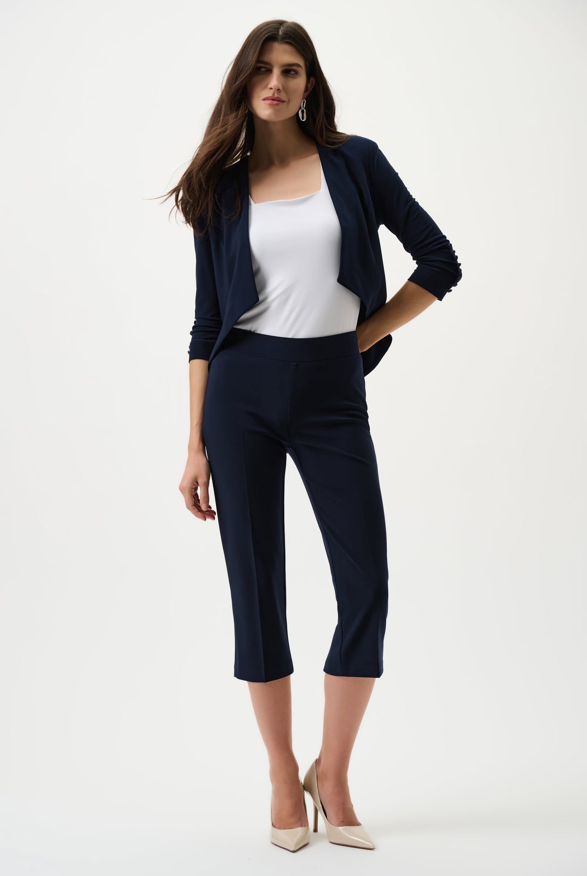 Joseph Ribkoff Classic Tux Overpiece - Core Colors-161140CO, Midnight Blue