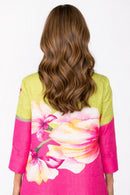 IC Collection One Button Floral Jacket-7887J