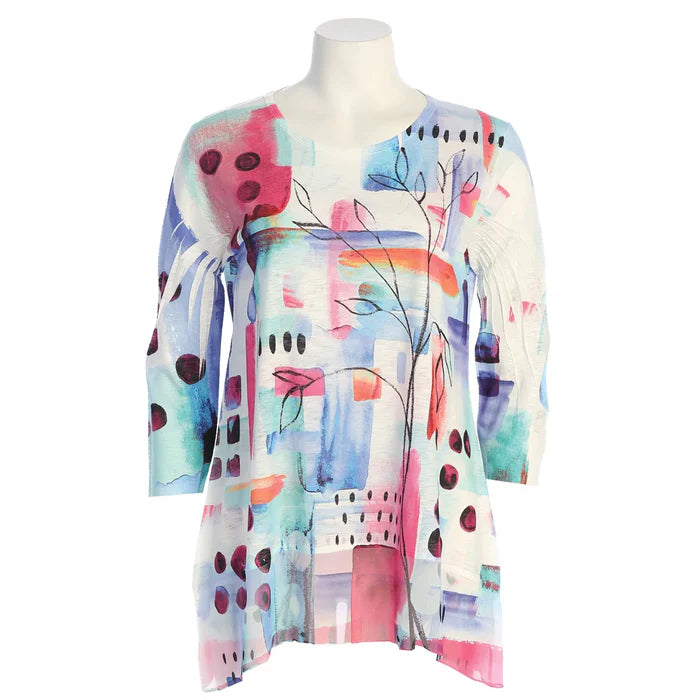 Jess & Jane Chiffon Contrast Poetry Top-63-1797