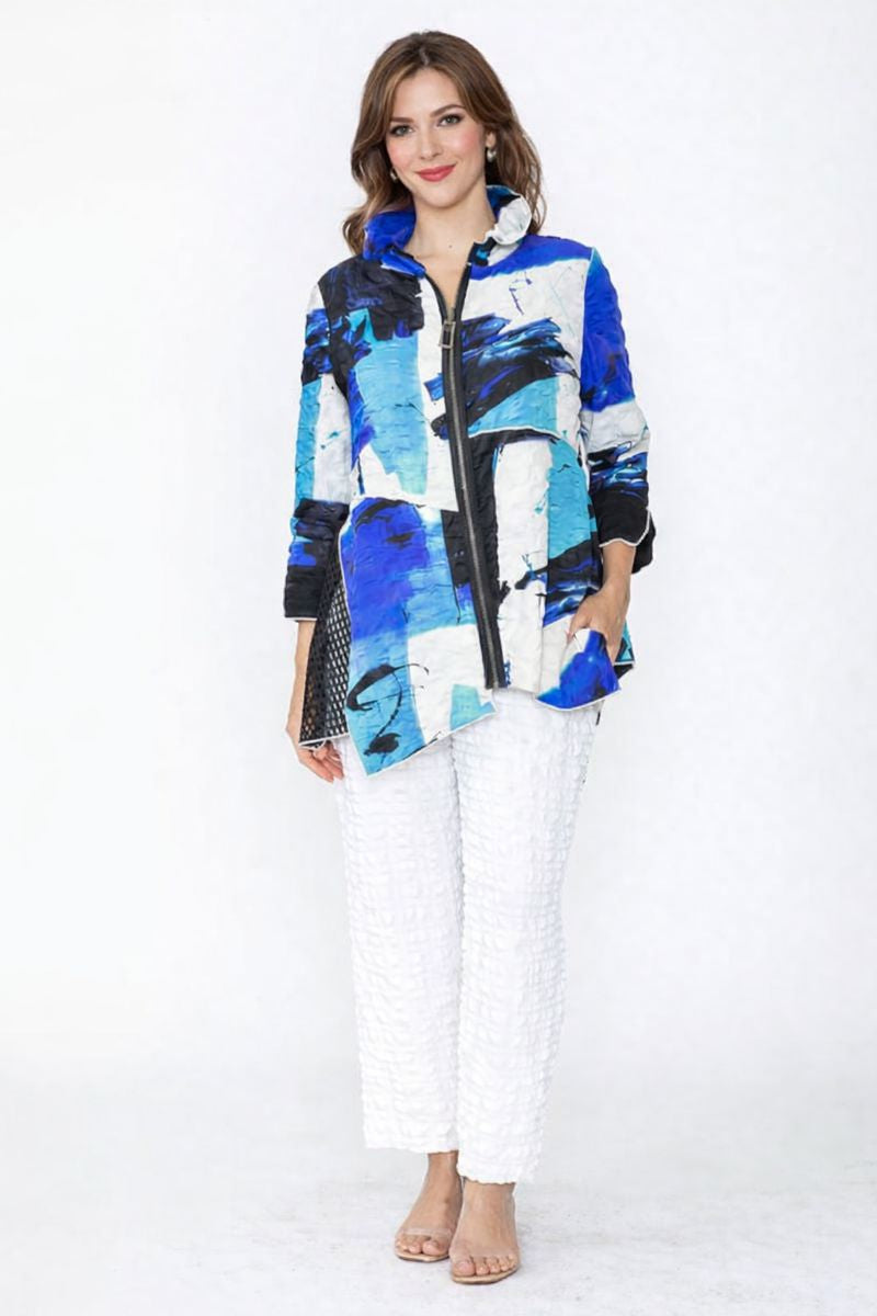 IC Collection Front Zipper Blouse-7851T-B