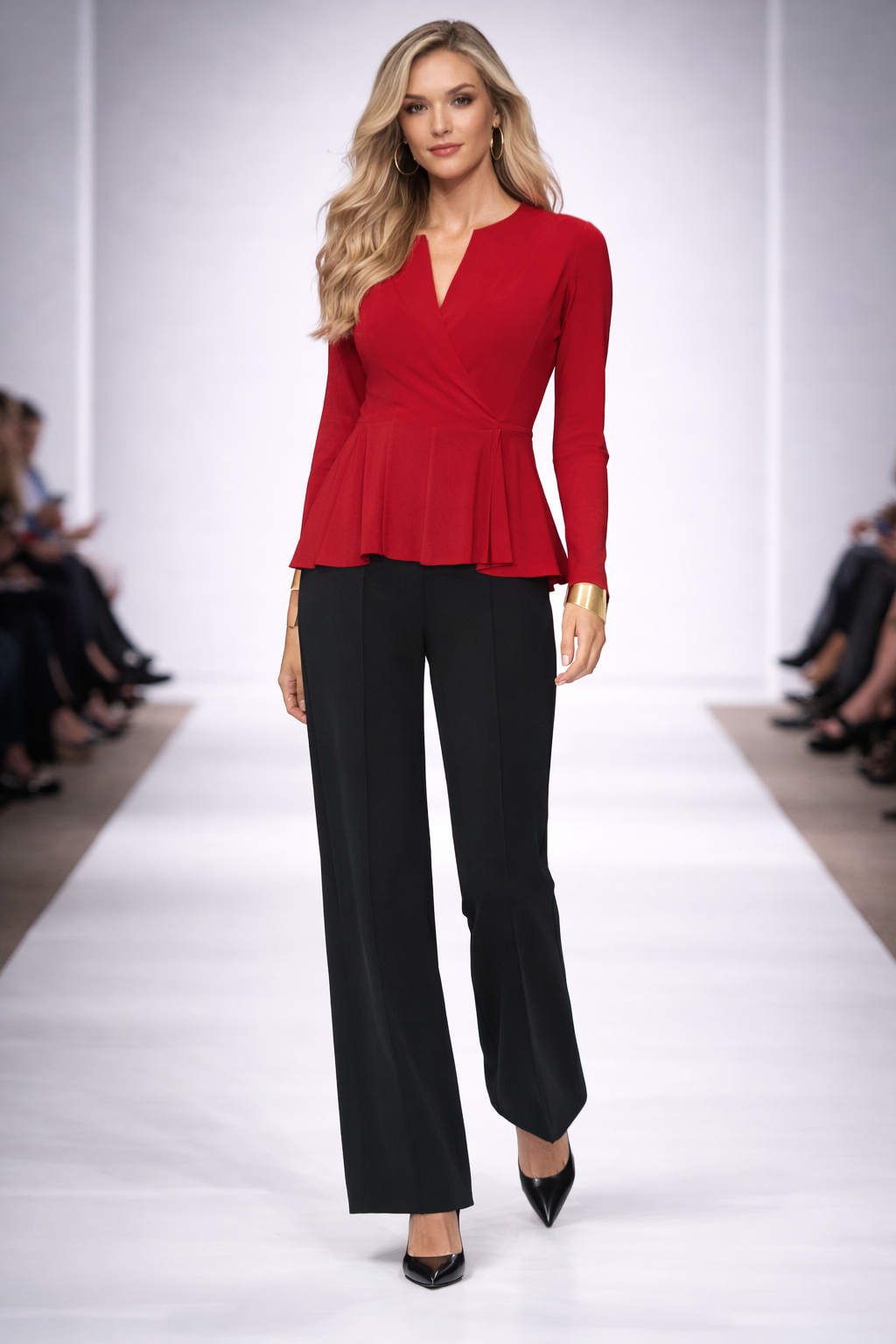 Joseph Ribkoff Heavy Knit Wide Leg Pull-On Pants-2539190