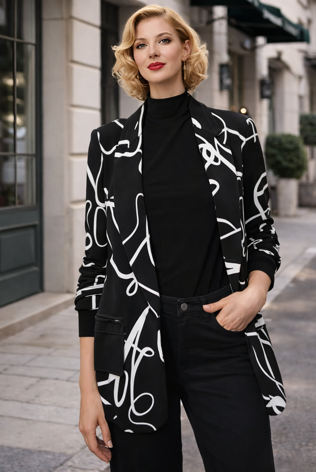 Joseph Ribkoff Abstract Blazer | Unique Apparel USA