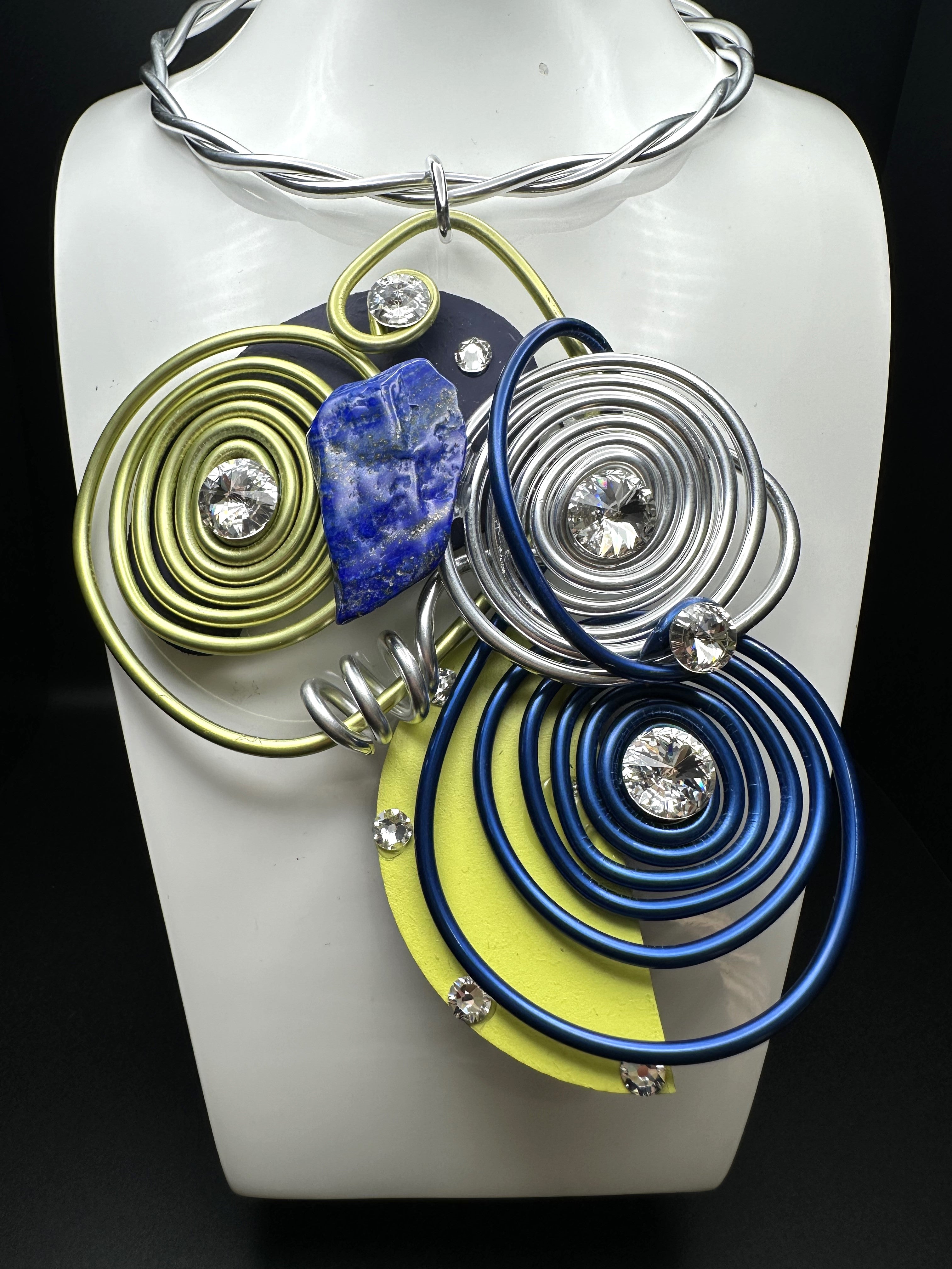 Jeff Lieb Blue Lime Necklace-JL-20690