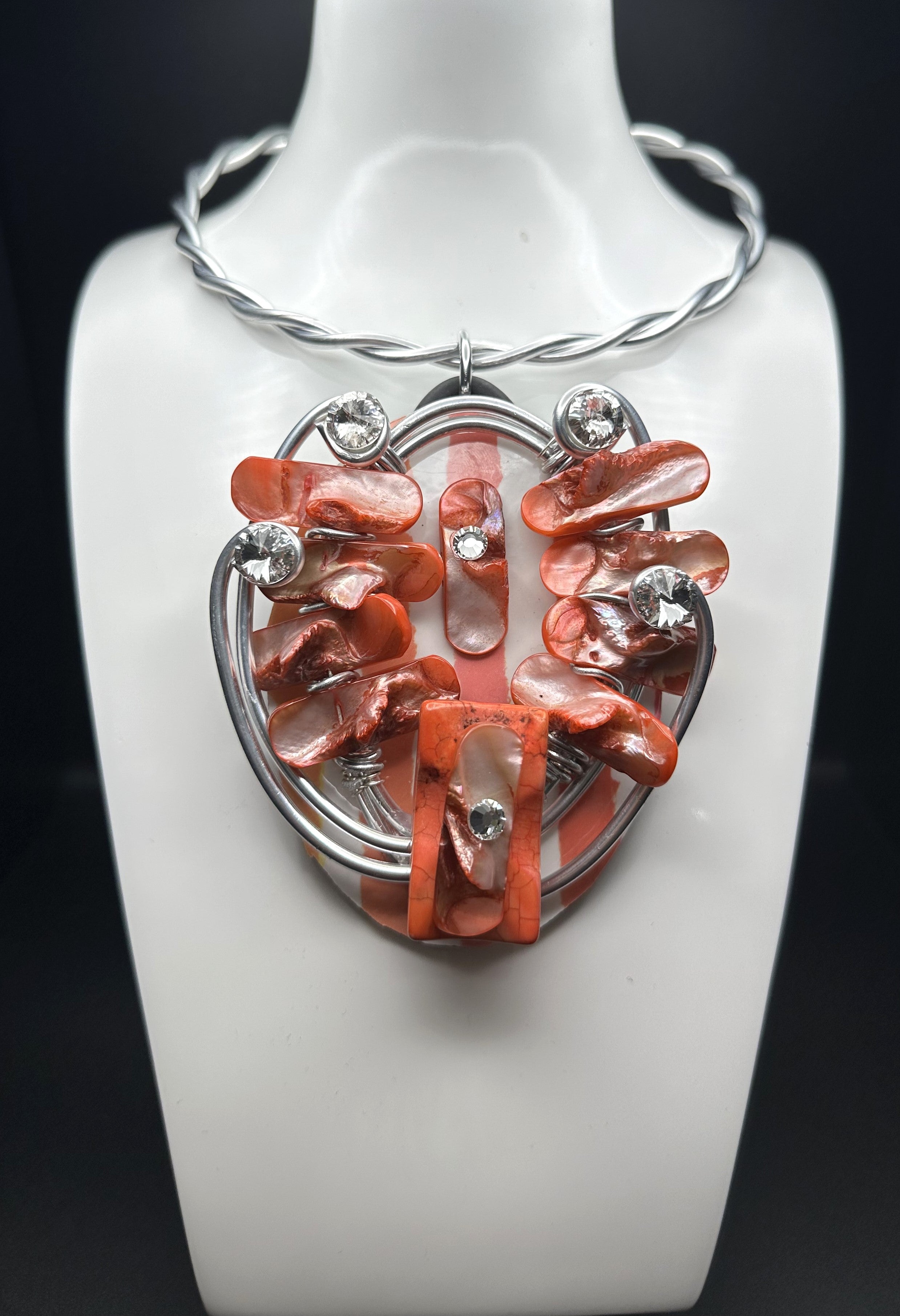 Jeff Lieb Fire Coral Necklace-JL-21458