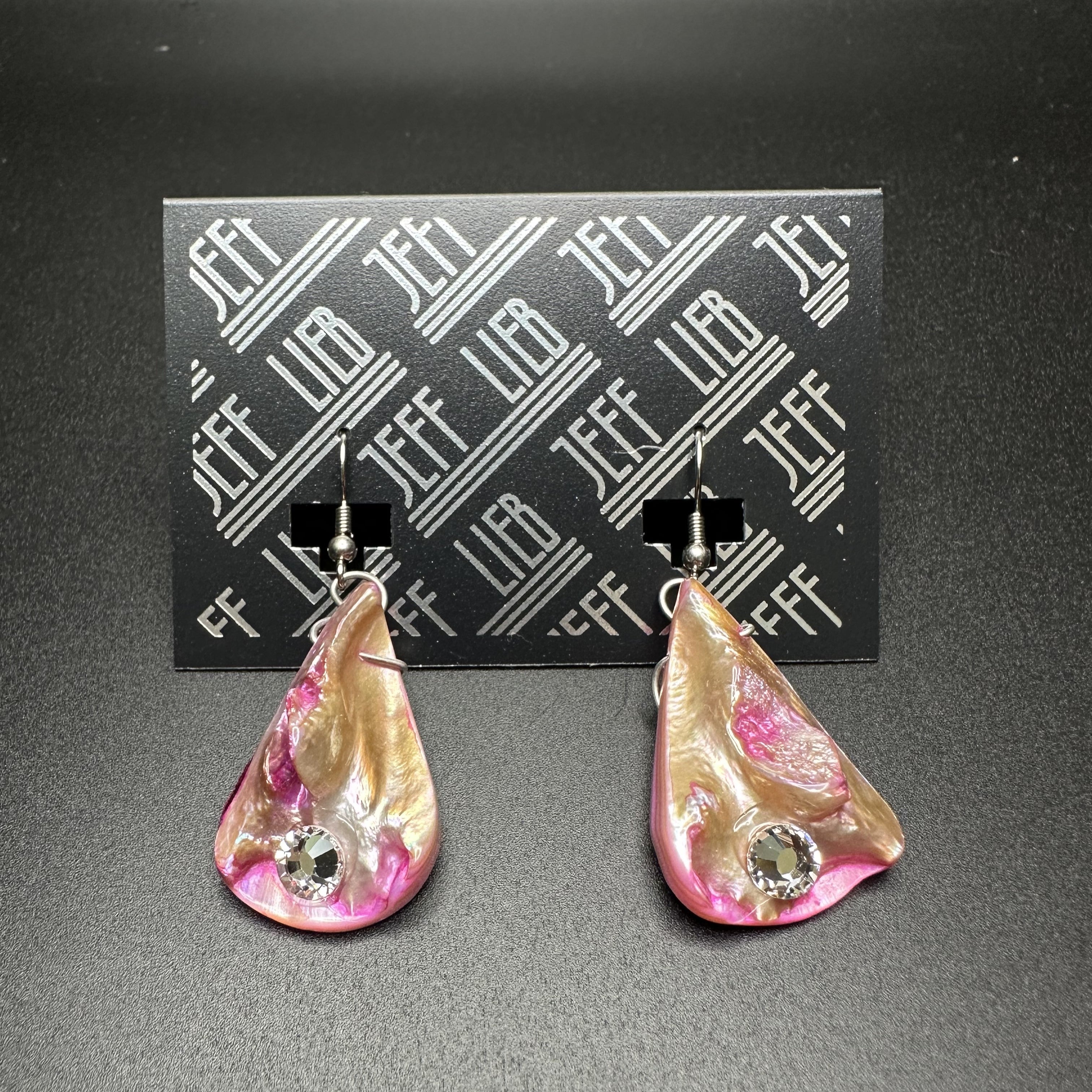 Jeff Lieb Teardrop Coral Earring-JL-214590