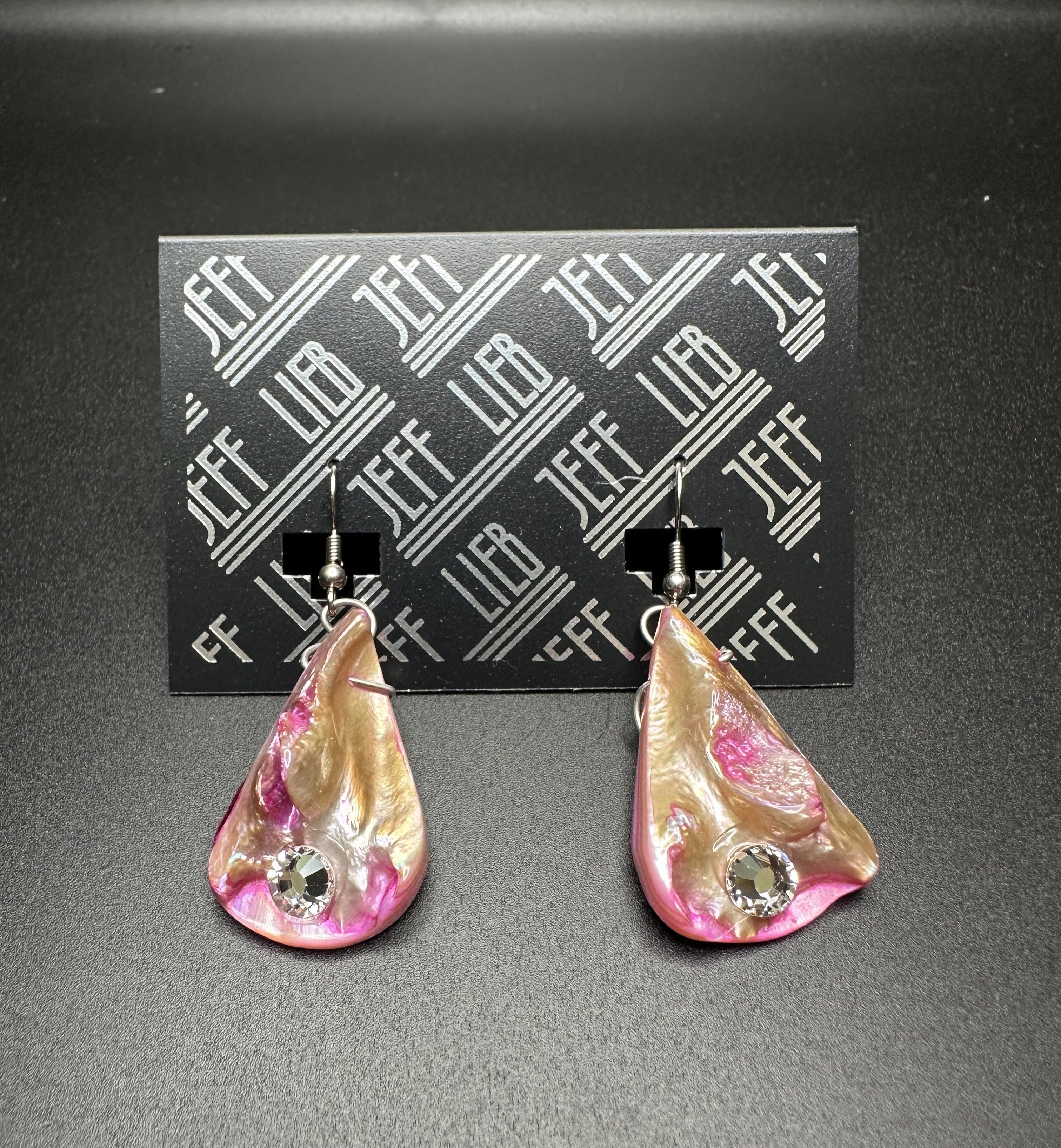 Jeff Lieb Teardrop Coral Earring-JL-214590