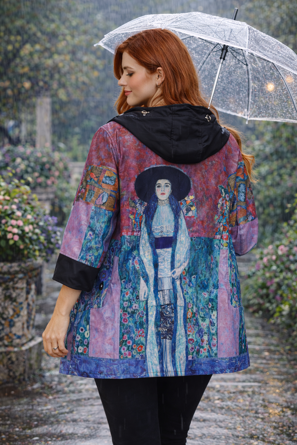 Oopera "Adele II" Reversible Art Raincoat-J2539RW-3