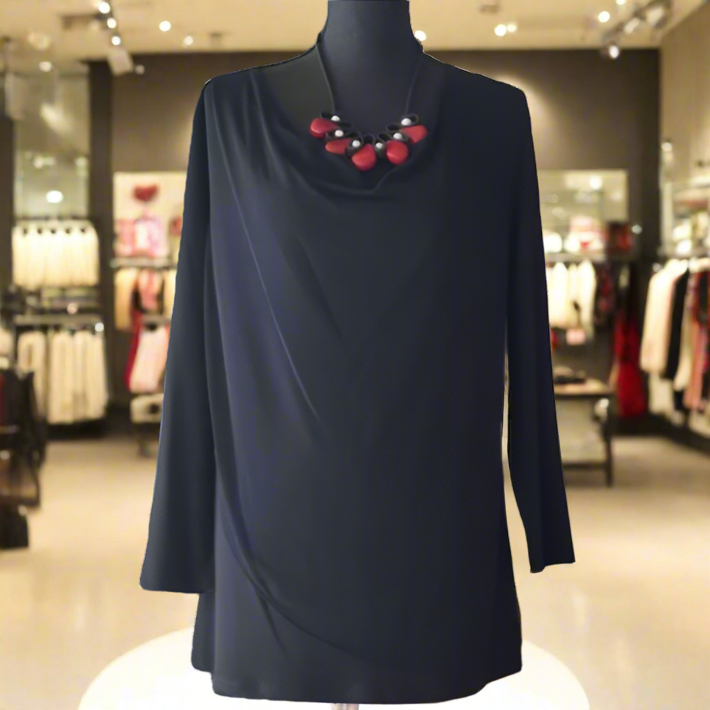 By JJ Drape Neck Tunic Top-IT-157