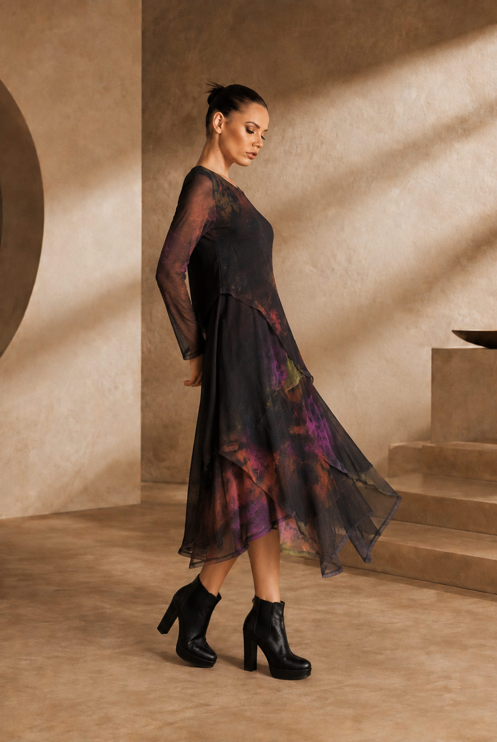 Kozan Monopoly Dress- SH-1858-LODEN, view 3