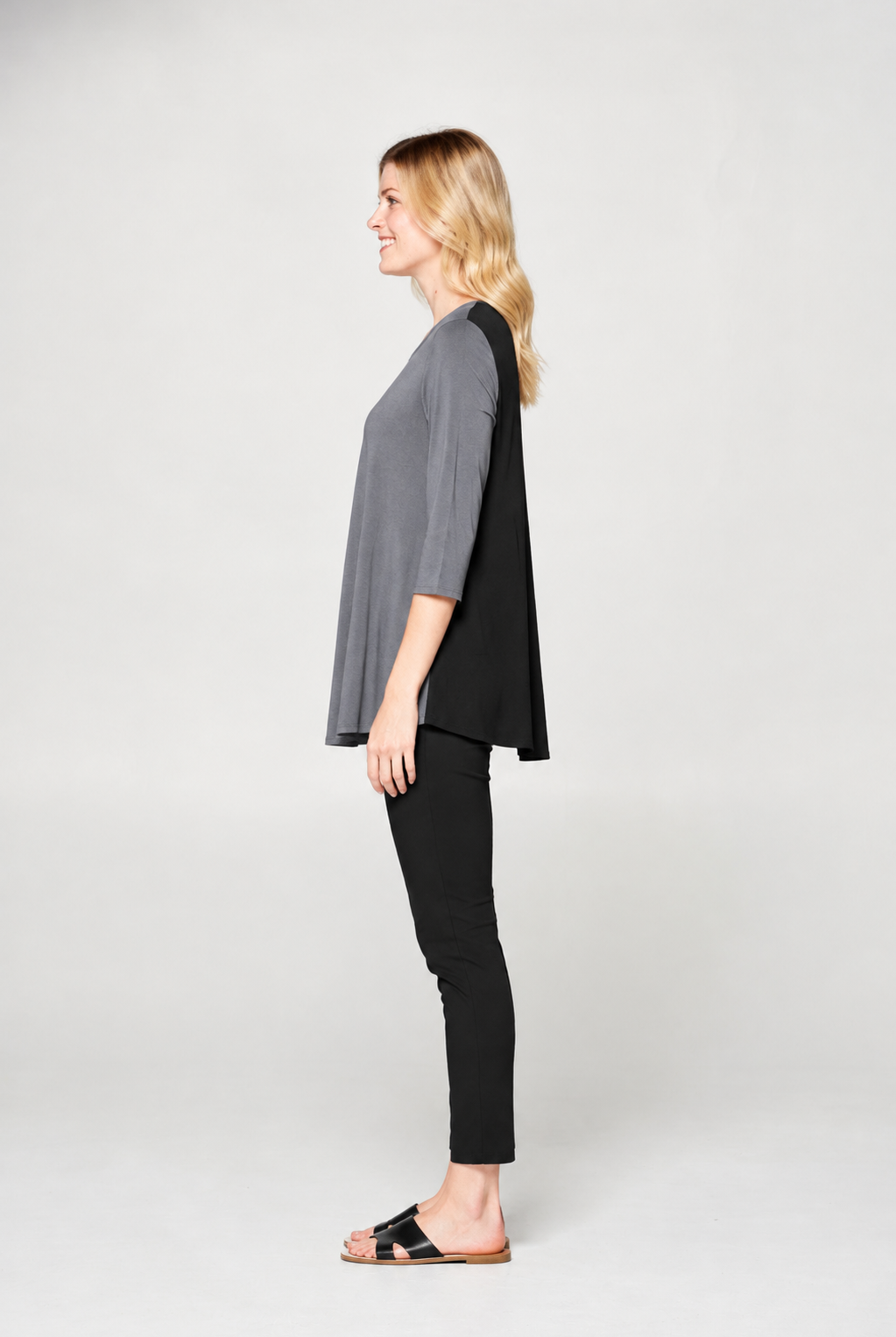 By JJ Two Tone Comfort Tunic-MD-105T, view 3