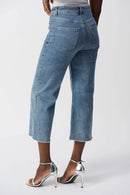 Claudia | Culotte Jeans With Embellished Front Seam-241903S25