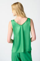 Joseph Ribkoff Satin Cami with Gold Chain Detail 241928
