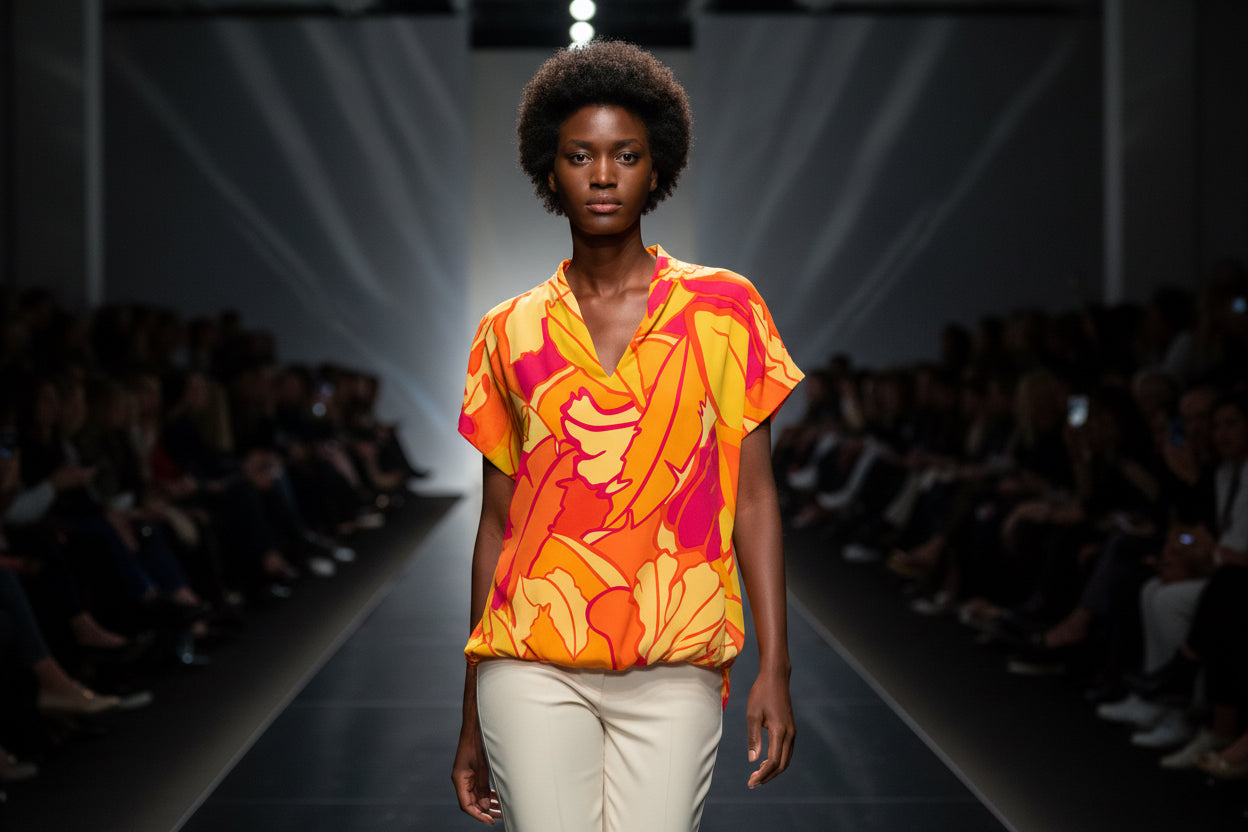 Joseph Ribkoff Woven Tropical Print Boxy | Unique Apparel USA