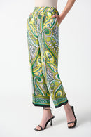 Joseph Ribkoff Woven Paisley Print Crop Pants-242010