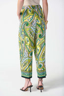 Joseph Ribkoff Woven Paisley Print Crop Pants-242010