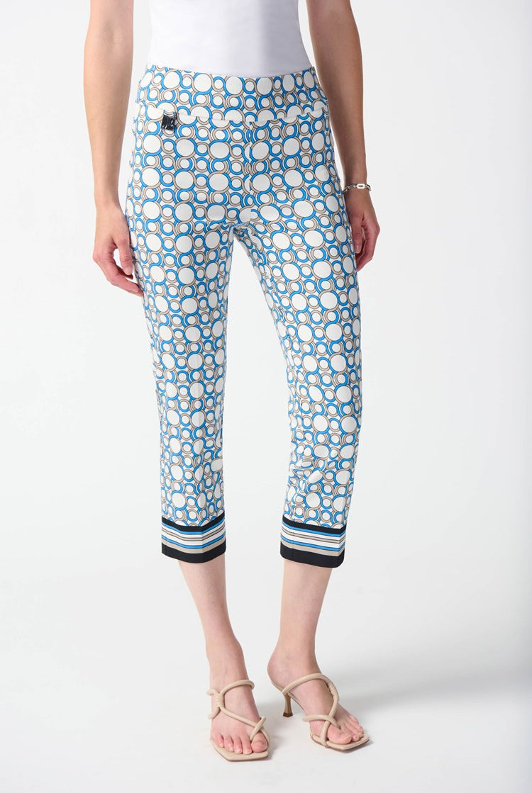 Joseph Ribkoff Millennium Geometric Print Crop Pants | Unique Apparel USA