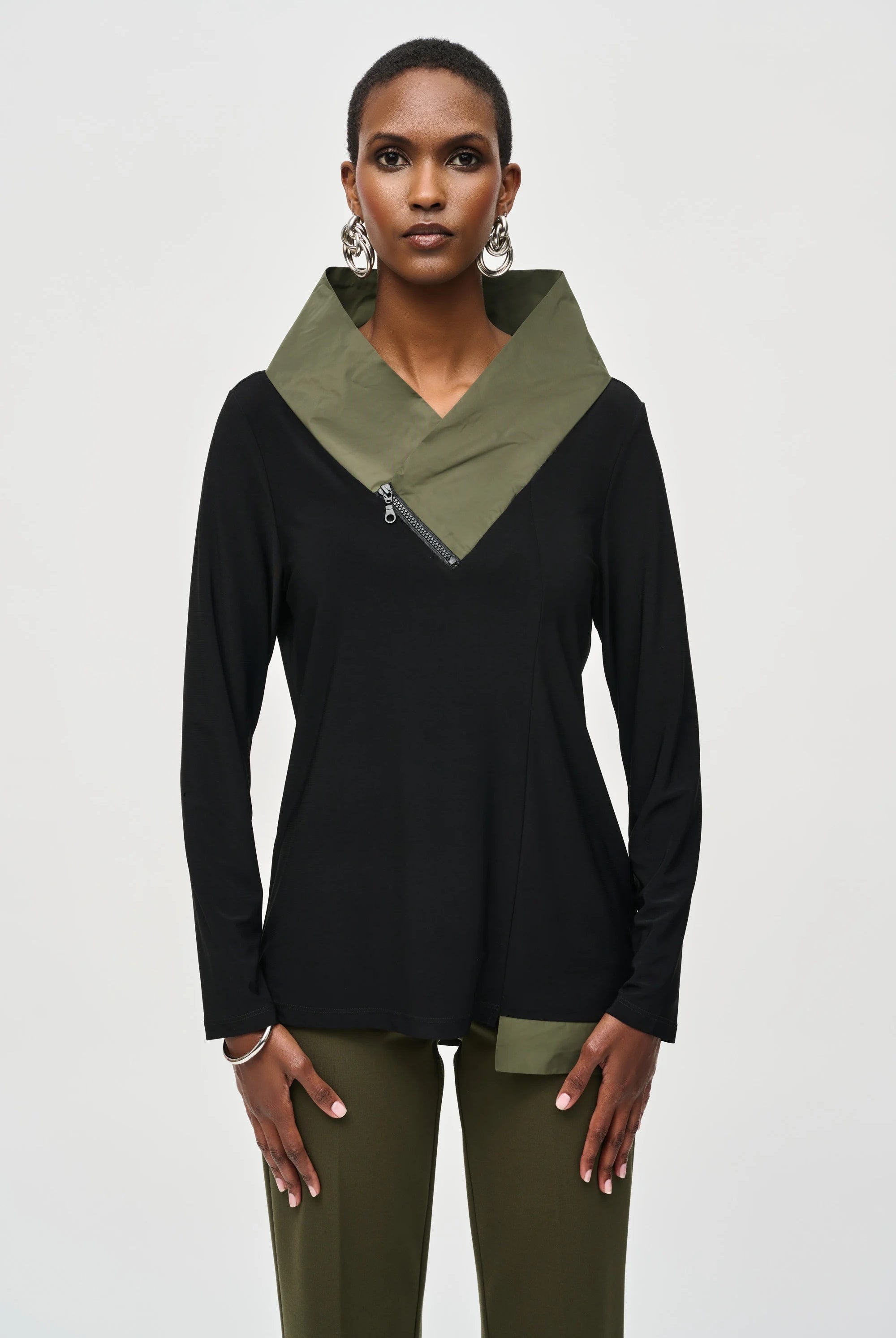 Joseph Ribkoff Silky Knit Asymmetrical Top | Unique Apparel USA