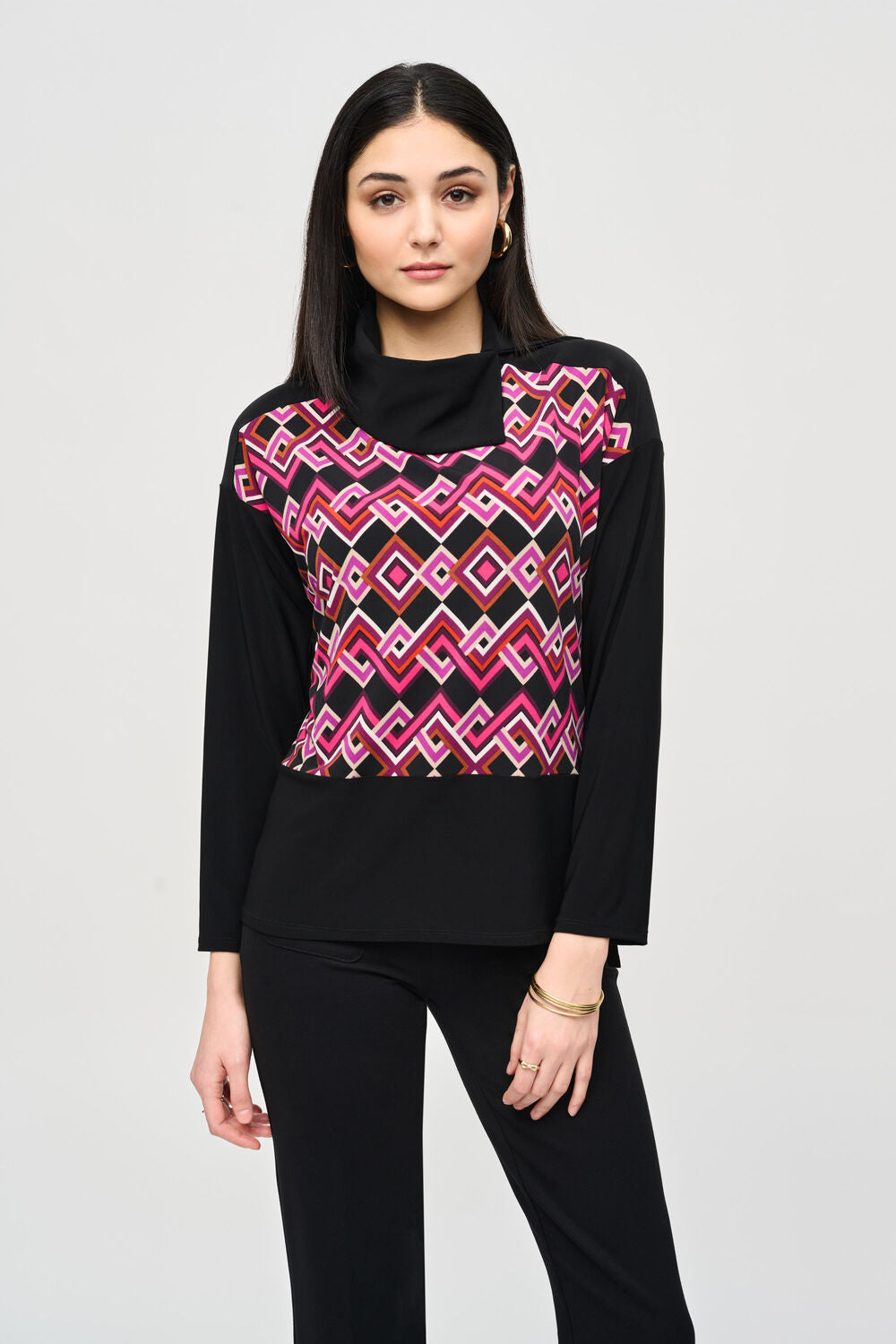 Joseph Ribkoff Silky Knit Geometric Print Tunic-JR-243071