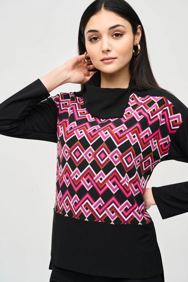 Joseph Ribkoff Silky Knit Geometric Print Tunic-JR-243071