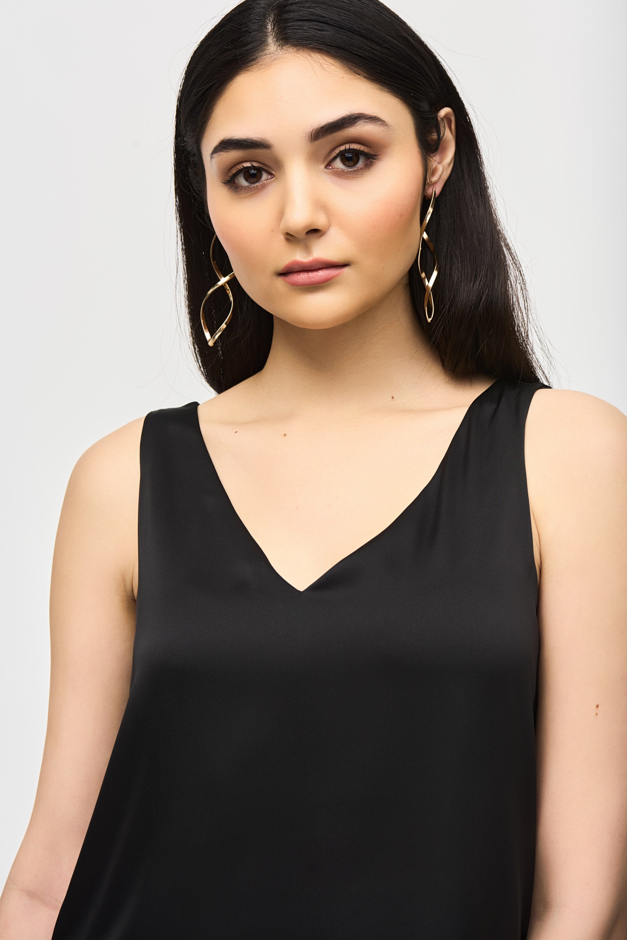 Joseph Ribkoff Satin Straight Sleeveless Top-JR-243110