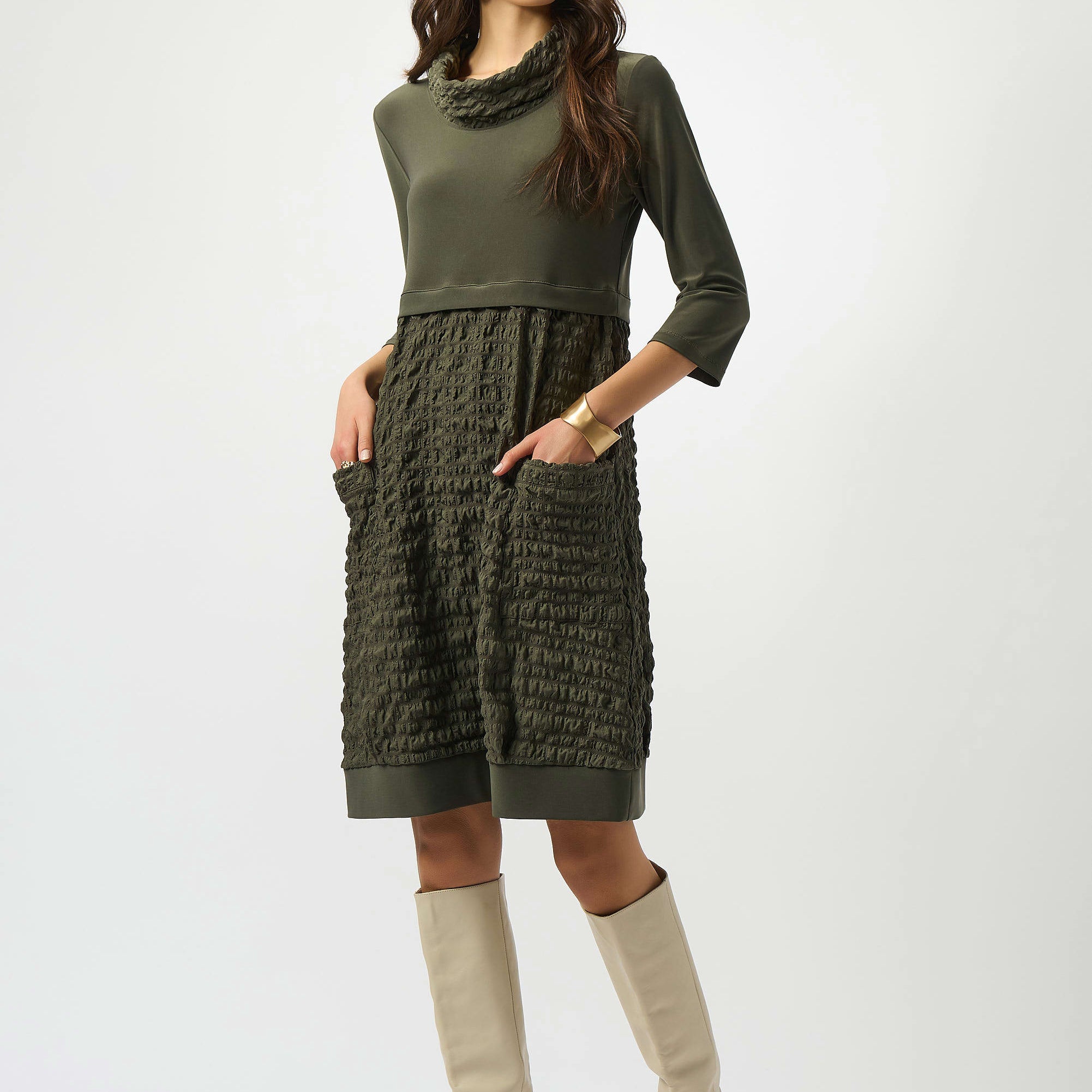 Joseph Ribkoff Jacquard Silky Knit Cocoon Dress-243114F25