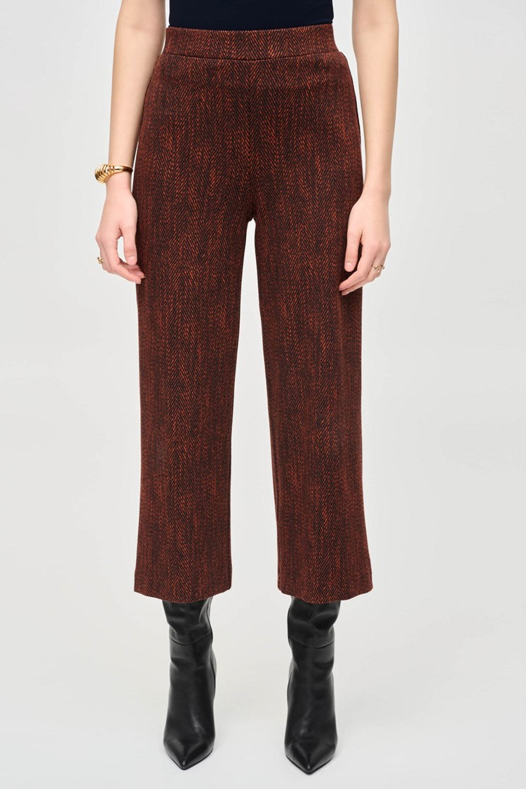 Joseph Ribkoff Jacquard Knit Pull-On Culotte Pants-JR-243302