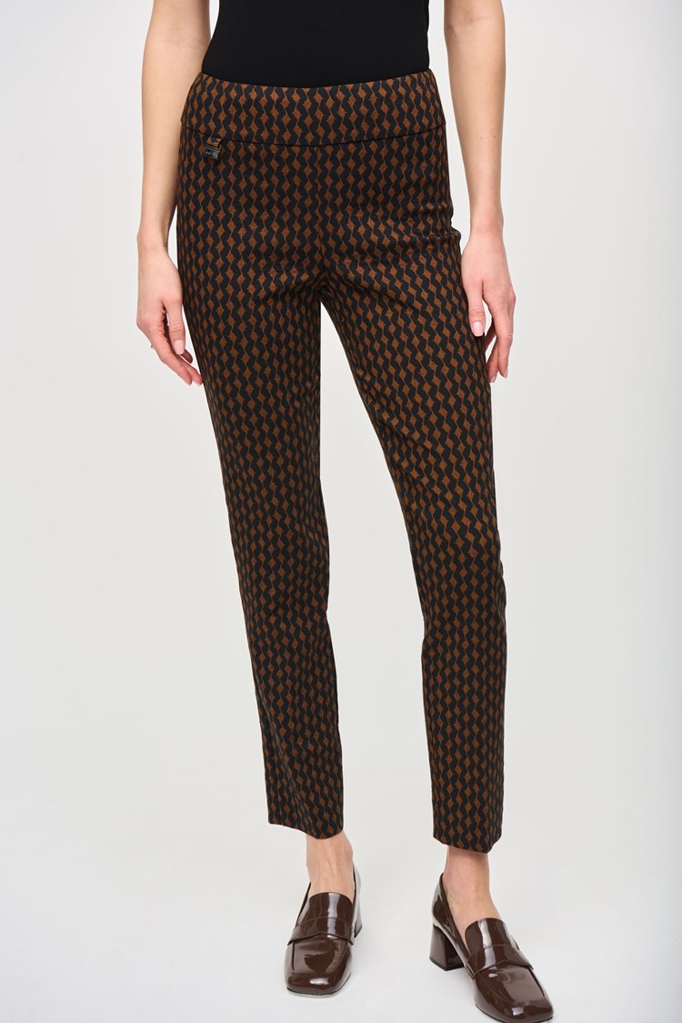 JOSEPH RIBKOFF 261959 Metallic Abstract Print Slim Crop Jeans main image 1