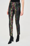 Abstract Print Classic Slim Pull-On Pants-JR-243916
