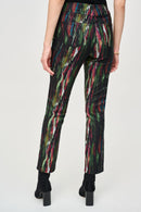 Abstract Print Classic Slim Pull-On Pants-JR-243916