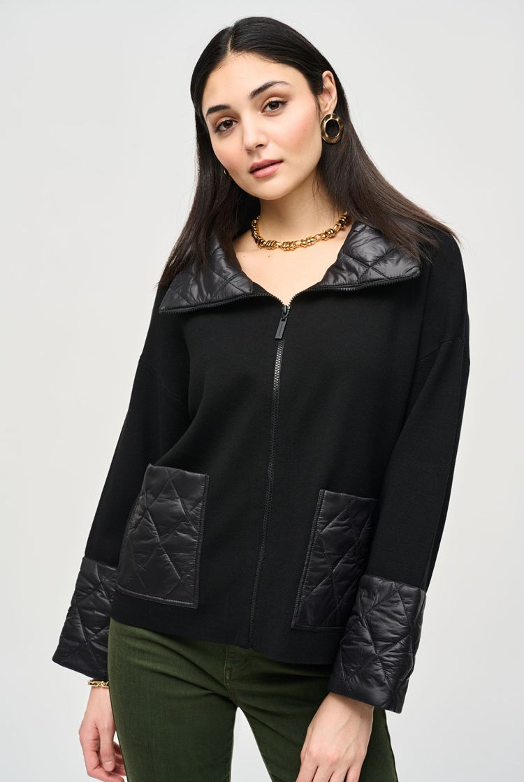 Joseph Ribkoff Sweater Knit Zipped Jacket | Unique Apparel USA