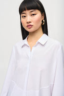 Joseph Ribkoff Woven Button-Down Blouse With Pockets-JR-243958