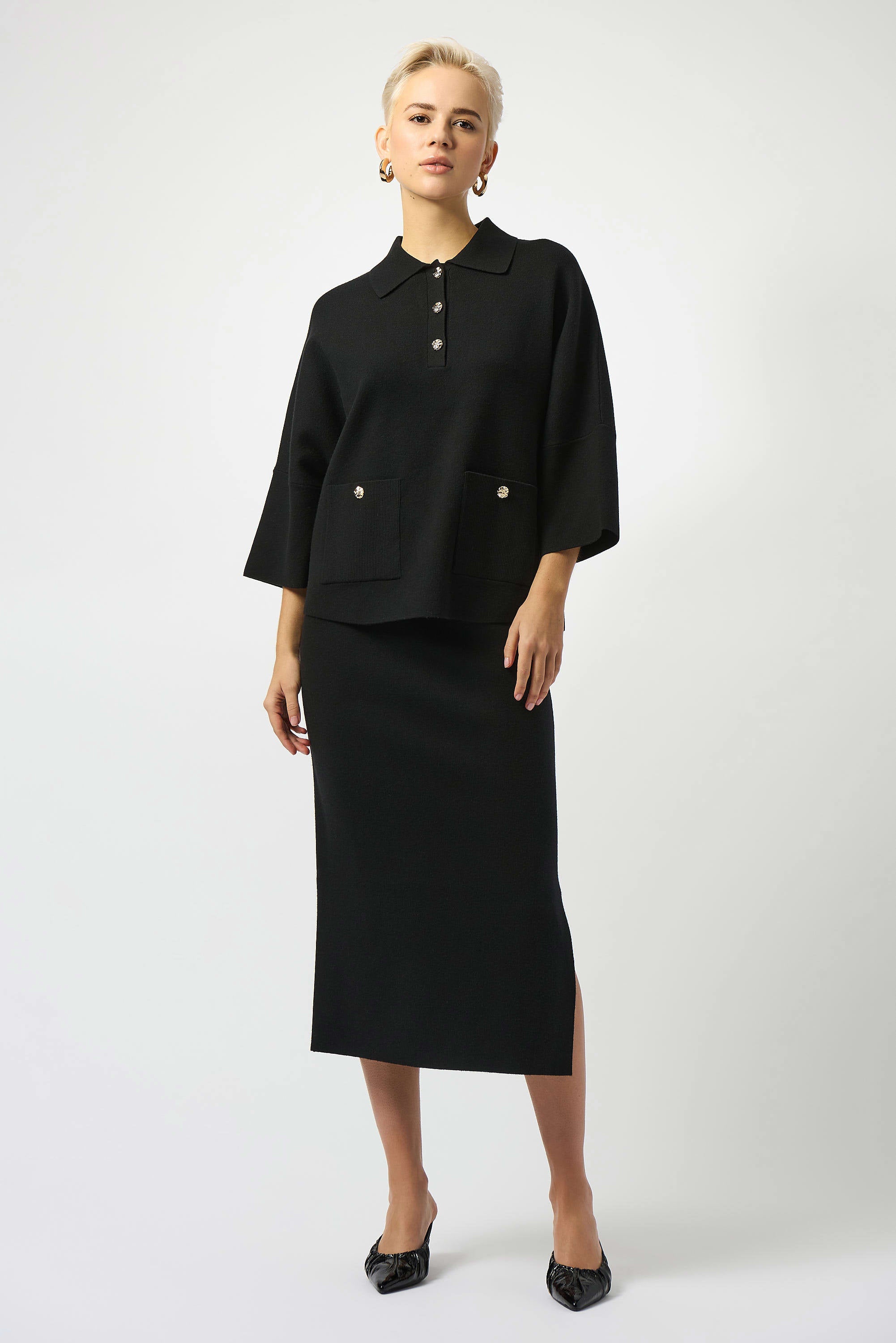 Joseph Ribkoff Sweater Knit Midi Skirt-243967F25