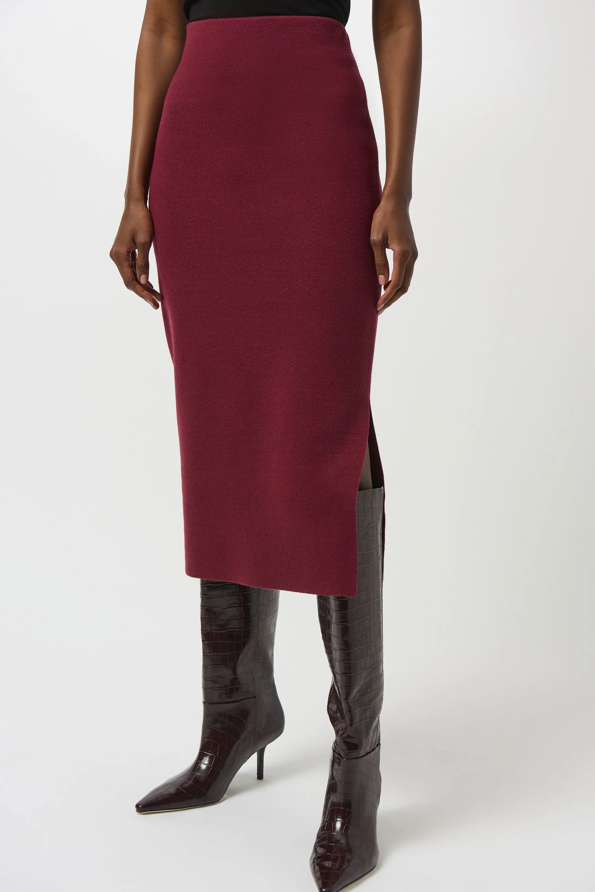 Joseph Ribkoff Sweater Knit Midi Skirt-243967F25