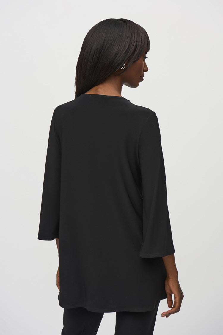 Joseph Ribkoff Silky Knit Flared High Low Top-JR-244026