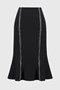 Joseph Ribkoff Heavy Knit Trumpet Skirt with Rhinestones Detail-JR-244136