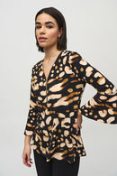 Joseph Ribkoff Silky Knit Animal Print Tunic-JR-244176