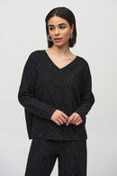 Joseph Ribkoff Sequined Sweater Knit Boxy Top-JR-244921