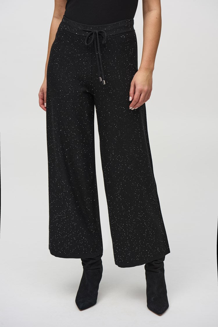 Joseph Ribkoff Sequined Sweater Knit Culotte Pants-JR-244922
