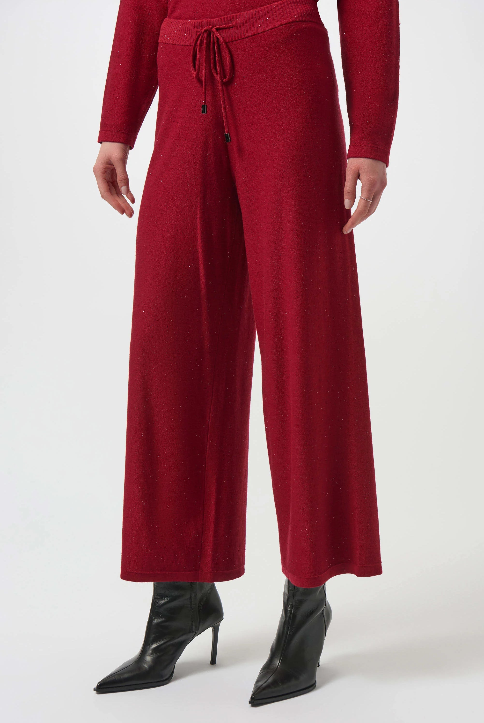 Joseph Ribkoff Sequined Sweater Knit Culotte Pants | Unique Apparel USA