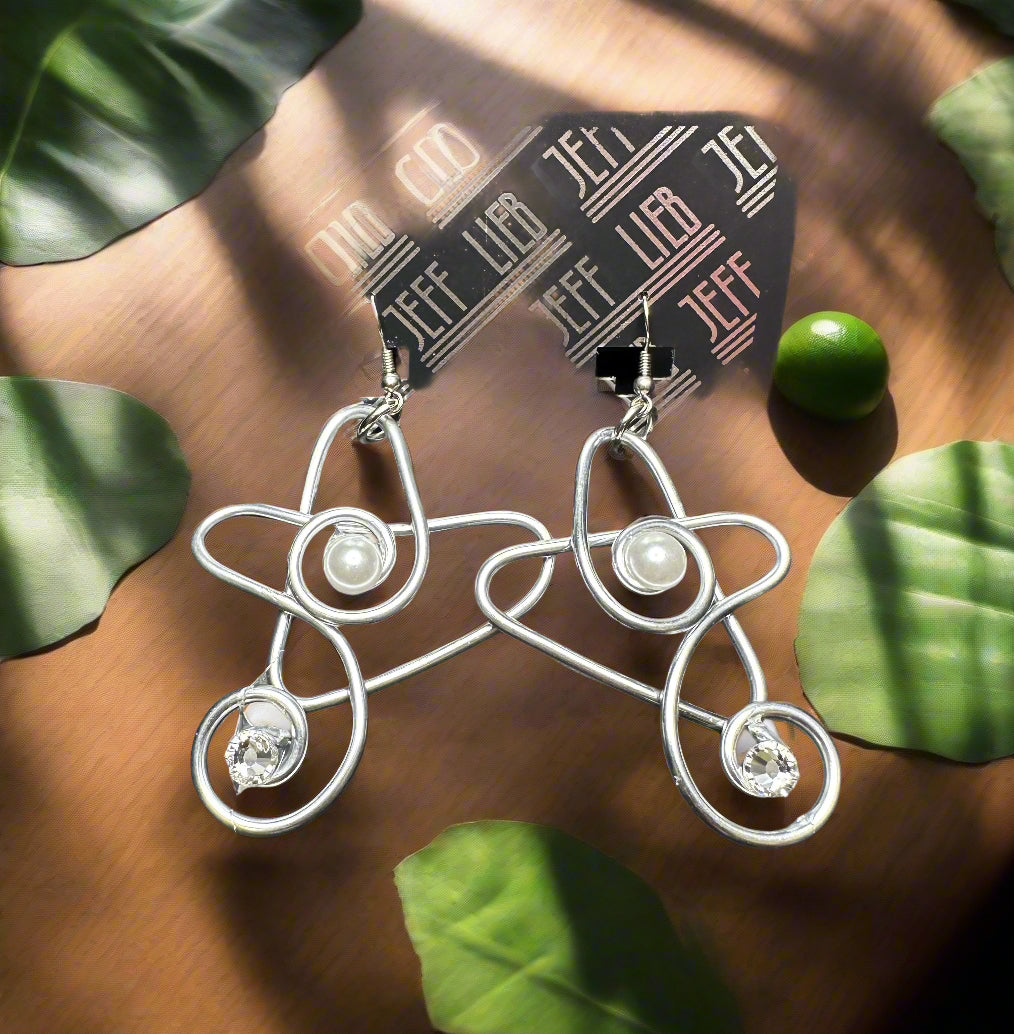 Jeff Lieb Wire Pearl Earring-JL-24687-P