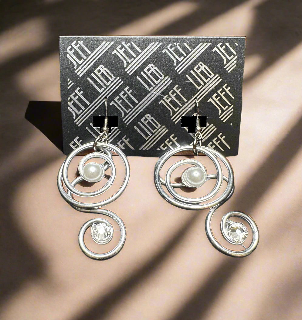 Jeff Lieb Wire Pearl Earring-JL-24687-P