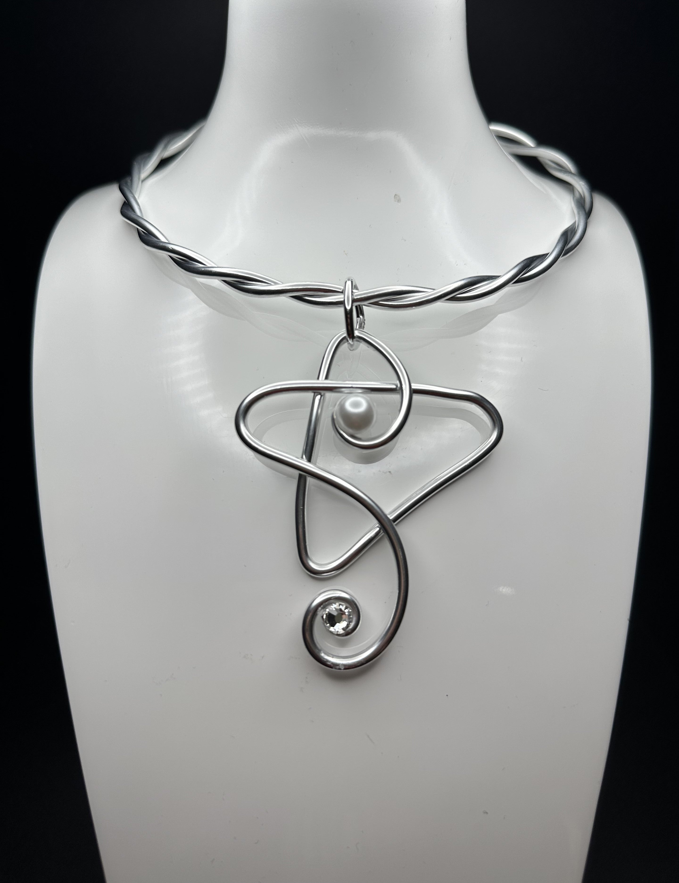 Jeff Lieb Wire Pearl Necklace-JL-24688-P