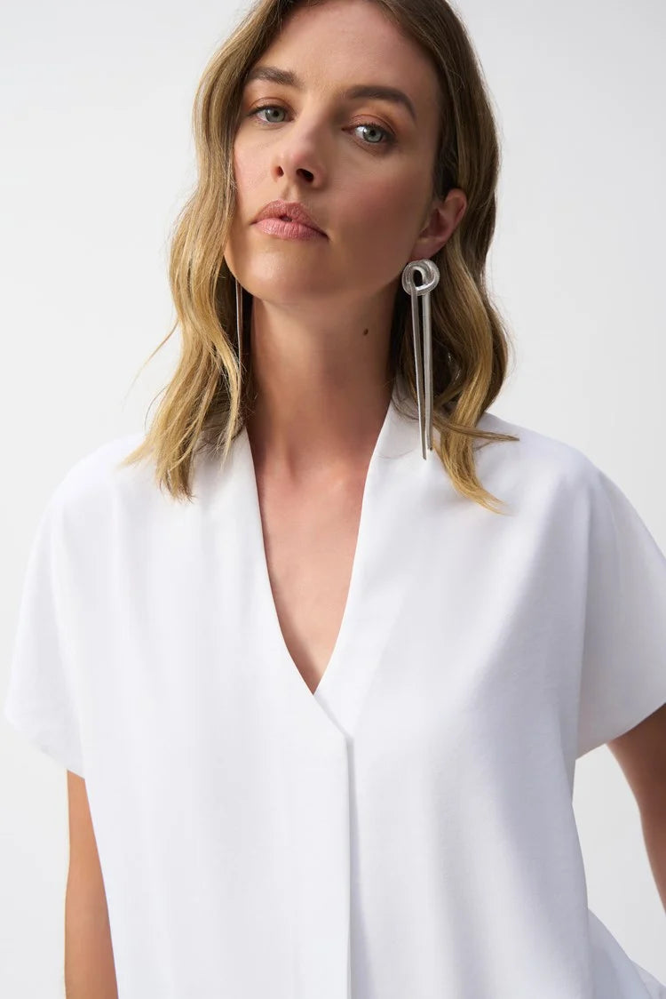 Joseph Ribkoff Textured Woven Straight Top Style 251087