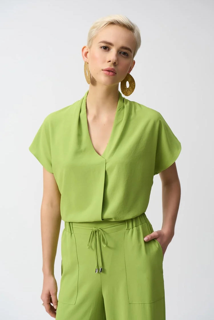 Joseph Ribkoff Textured Woven Straight Top Style 251087 | Unique Apparel USA